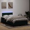 vidaXL Letto a Molle con Materasso e LED Verde Scuro 120x210 cm Velluto