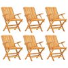 vidaXL Sedie Pieghevoli 6pz 61x67x90cm Legno Massello Teak