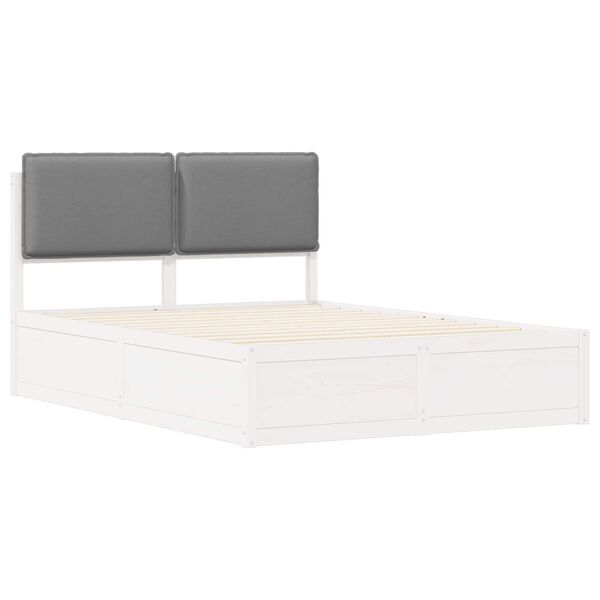vidaXL Letto con Testiera Rivestita Grigio chiaro 140 x 190 cm