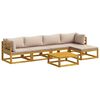 vidaXL Set di divani 6 pz Naturale Legno di Acacia Massello