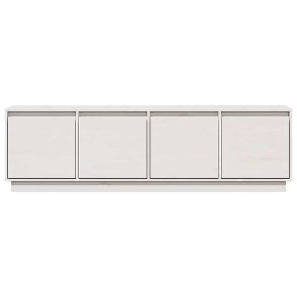 vidaXL Mobile Porta TV Bianco 156x37x45 cm in Legno Massello di Pino