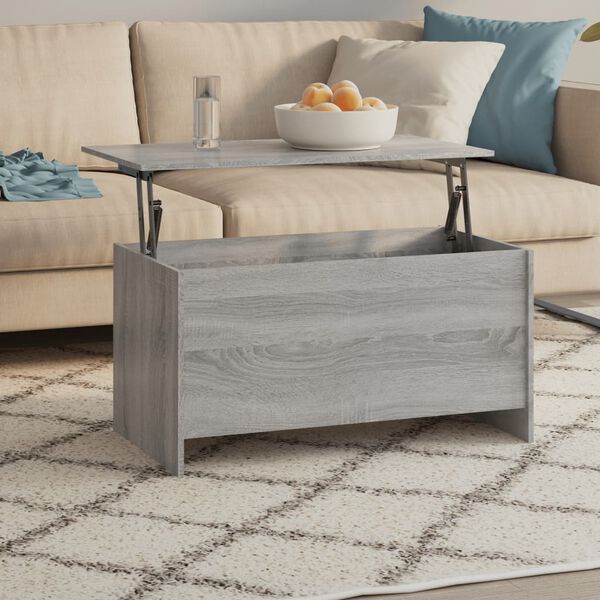 vidaXL Tavolino Grigio Sonoma 102x55,5x52,5 cm in Legno Multistrato