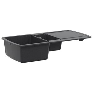 vidaXL Lavello da cucina a doppia vasca Granito 96 x 50 x 31 cm
