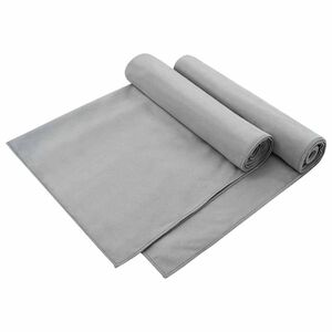 vidaXL Asciugamani per Sedia Outdoor 2 pcs Grigio scuro 130 x 60 cm
