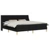 vidaXL Struttura letto con materasso Nero 180 x 200 cm Poliestere