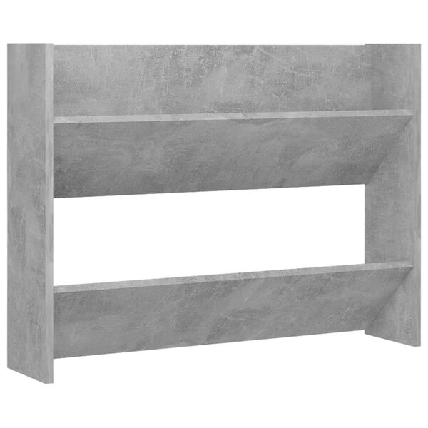 vidaXL Scarpiera a Muro Grigio Cemento 80x18x60cm in Legno Multistrato