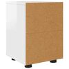 vidaXL Comodini con cassetto 2 pcs Bianco Lucido 30,5 x 30 x 43 cm