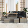 vidaXL Set Divano da Giardino 9 pcs Grigio polyrattan