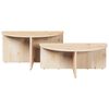 vidaXL Tavolino da salotto 2 pcs Naturale Legno di pino massello