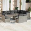 vidaXL Set Divani Giardino 13 pz con Cuscini Grigio Chiaro Polyrattan