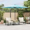 vidaXL Ombrellone Giardino con Palo in Acciaio Blu 288x288x225 cm