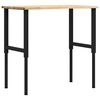 vidaXL Banco da Lavoro 100x60x(71,5-98) cm Legno Massello Rovere