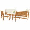 vidaXL Set Divano da Giardino 5 pcs Marrone Legno di Acacia Massello