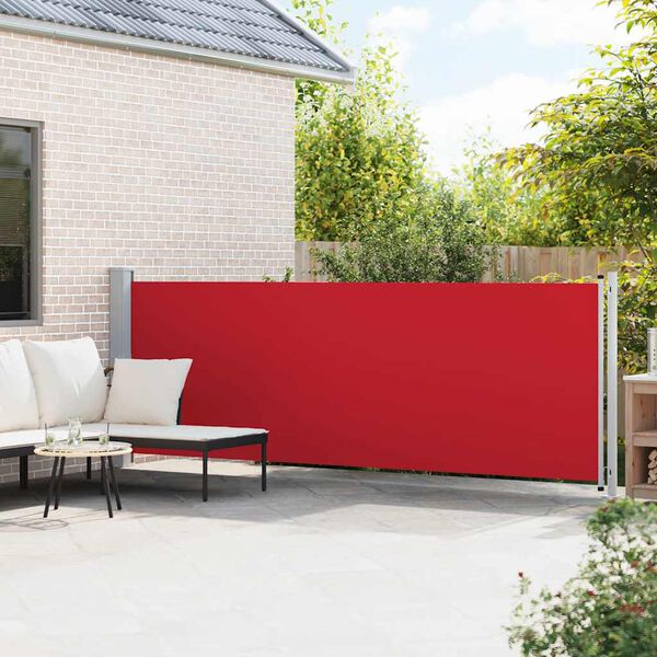 vidaXL Tenda Laterale Retrattile per Patio 140x600 cm Rossa
