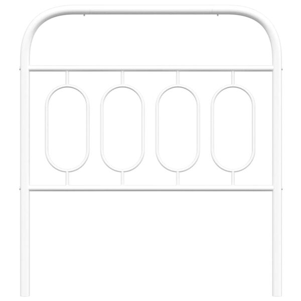 vidaXL Testiera in Metallo Bianco 90 cm