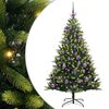 vidaXL Albero di Natale Artificiale Pieghevole 150 LED Verde 150 cm