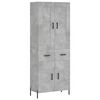 vidaXL Credenza Grigio Cemento 69,5x34x180 cm in Legno Multistrato