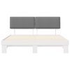 vidaXL Letto con Testiera Rivestita Grigio chiaro 200 x 200 cm