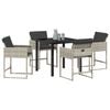 vidaXL Set da Pranzo per Giardino 5 pcs Beige polyrattan