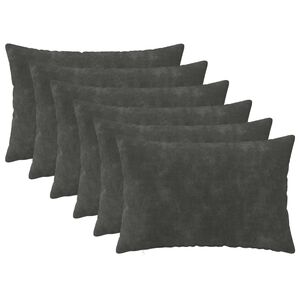 vidaXL Federa 6 pcs HEERLEN Antracite 30 x 50 cm Fleece in microfibra