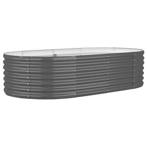 vidaXL Letto da Giardino in Acciaio Zincato 152x80x36 cm Antracite
