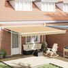 vidaXL Tenda Retrattile Multicolore 450 &times; 300 cm Poliestere e Metallo