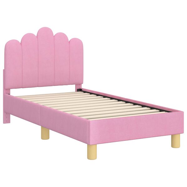 vidaXL Struttura letto per bambini con testata Rosa 70 x 140 cm