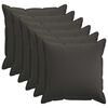 vidaXL Federa 6 pz HOUTEN Grigio Scuro 80 x 80 cm Lino