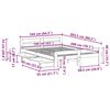 vidaXL Letto senza Materasso 160x200 cm in Legno Massello di Pino