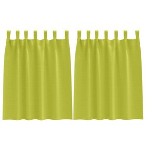 vidaXL Tende Blackout con Anelli 2 pz Verde 140 x 140 cm Poliestere