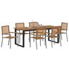 vidaXL Set da Pranzo per Giardino 7 pcs Grigio