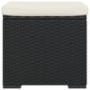 vidaXL Ottomane con Cuscini 2pz Nero 40x30x40 cm in Polyrattan
