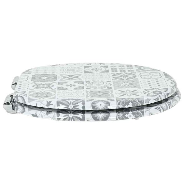 vidaXL Sedile per toilette con chiusura morbida 44 x 38 cm