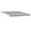 vidaXL Tenda retrattile Verde e Bianco 350 x 250 cm