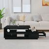 vidaXL Tavolino da Salotto Nero 120x50x40,5 cm Legno Massello di Pino