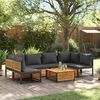 vidaXL Set Divano da Giardino 7 pz con Cuscini Legno Massello Acacia