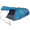 vidaXL Tenda a tunnel con tetto Blu e Grigio 740 x 370 x 220 cm