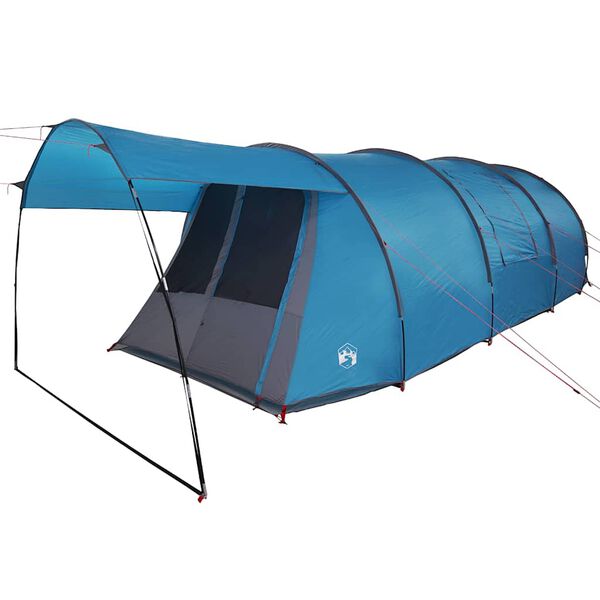 vidaXL Tenda a tunnel con tetto Blu e Grigio 740 x 370 x 220 cm