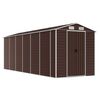vidaXL Casetta da giardino marrone 191x555x198 cm in acciaio zincato