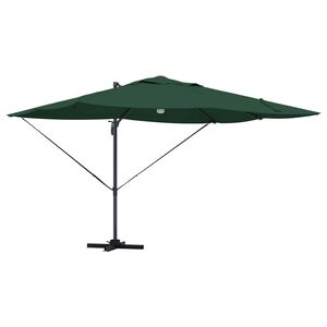 vidaXL Parasol Roma a braccio Verde e Nero 352 x 251 x 265 cm
