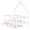 vidaXL Giroletto Bambini con Cassetti Bianco 70x140cm Massello di Pino