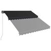 vidaXL Tenda da Sole Retrattile Manuale 350x250 cm Antracite