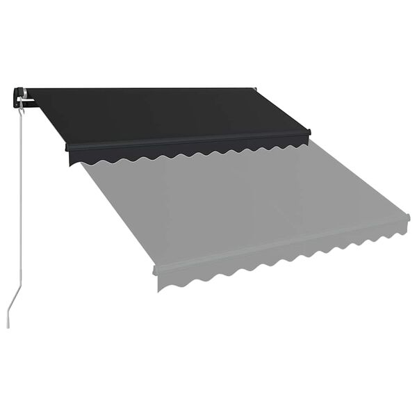 vidaXL Tenda da Sole Retrattile Manuale 350x250 cm Antracite