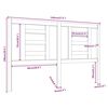 vidaXL Testiera per Letto 146x4x100 cm in Legno Massello di Pino