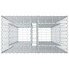 vidaXL Letto rialzato in gabbione Argento 90 x 50 x 150 cm