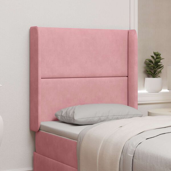 vidaXL Orecchia della Testata Rosa 80 x 16 x 4 cm Velluto