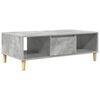 vidaXL Tavolino da salotto Grigio cemento 102 x 55 x 35 cm