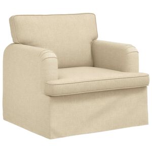 vidaXL Divano Crema 84 x 80 x 85 cm Tessuto