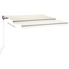vidaXL Tenda da Sole Retrattile Manuale con LED 400x350 cm Crema