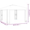 vidaXL Gazebo con Tetto Doppio 3x3 m Antracite